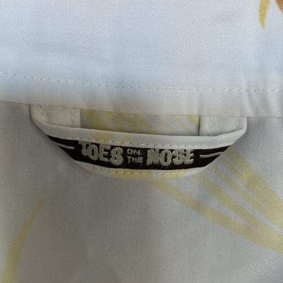TOES ON THE NOSE Hawaiian Shirt White Background Size XXL - Picture 7 of 14